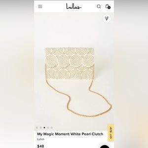 Lulus My Magic Moment White Pearl Clutch